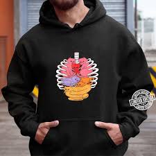 Would you like to tell us about a lower price? Human Anatomy Inspired Cat Organs Related Rib Cage Design Shirt