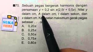 Percepatan gerak harmonic sederhana dapat kita peroleh dari turunan pertama kecepatan gerak harmonik. Contoh Soal Latihan Soal Un Gerak Harmonik Sederhana Fisika Sma Icpns
