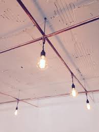 Led track light, metal grid shade ceiling rail track lighting,rail spotlights. Copper Lighting Grid Lights Exposed Ceiling Workplace Copper Lighting Lights Light Grid