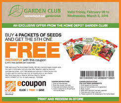 A few diy projects that will be of special interest to the vegetable gardener include those covering; The Home Depot Canada Garden Club Coupons Buy 4 Packets Of Seeds Get The 5th One Free Canadian Freebies Coupons Deals Bargains Flyers Contests Canada