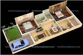 4 bedroom house plans home designs celebration homes 4. 3 Simple 02 Bedroom Homes Ground Floor Plans 3d View Kerala Home Planners