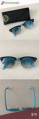 Light Blue Ray Ban Clubmaster Classic Sunglasses Classic Sunglasses Sunglasses Accessories Blue Ray Bans