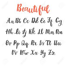 Those same three letters in lowercase form are a, b, and c. Hand Draw Alphabet Uppercase And Lowercase Letters Calligraphy Font Hand Lettering Vector Illustration Royalty Free Svg Cliparts Vectors And Stock Illustration Image 77826973
