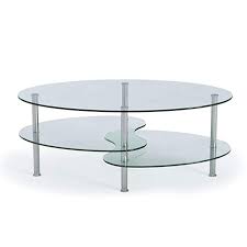 Amazon Com Ryan Rove Ashley Oval Two Tier Glass Coffee Table Coffee Tables For Living Room Kitc In 2020 Coffee Table Coffee Table With Storage Glass Coffee Table