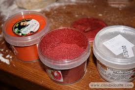 Colorant alimentaire en poudre pourpre + paillettes dorées. Colorant Alimentaire En Poudre Ciloubidouille