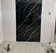 Deep Black Marble UV Protected PVC Wall Panel - 4x8 ft, Fireproof &  Waterproof, (32 sq. ft)
