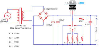 Variable Voltage Power Supply From Fixed Voltage Regulator Circuit Diagram Voltage Regulator Power Supply