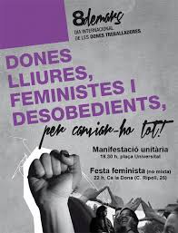 Resultat d'imatges de Manifestació dia de la dona a barcelona 2018