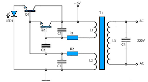 This 6v To 220v Inverter Circuit Schematic Is One Of The Voltage Inverter Circuit Starting From 6 Vol Circuit Diagram Power Supply Circuit Electronics Circuit