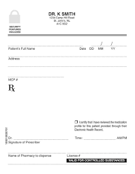 Tamper Resistant Prescription Drug Pad Program Health And Community Services
