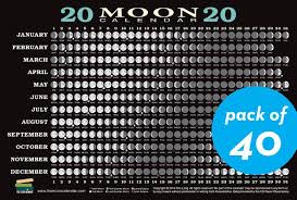 2020 Moon Calendar Card 40 Pack Lunar Phases Eclipses And More Indiebound Org