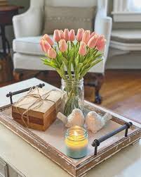 Use a tray to highlight a decorating theme. Simple Charming Farmhouse Coffee Table Decor Ideas Farmhousehub