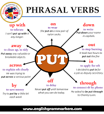 Phrasal Verbs Put Definitions And Example Sentences English Grammar Here Learn English Vocabulary Learn English English Idioms