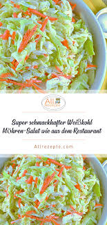 Super Schmackhafter Weisskohl Mohren Salat Wie Aus Dem Restaurant All Rezepte In 2020 Weisskohl Rezept Vegetarisch Leckere Salate Weisskohl