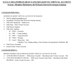 Melalui teller bni ==> sudah tahu kan caranya? Tata Cara Pembayaran Uang Kuliah Via Virtual Account 2018 Fakultas Teknik