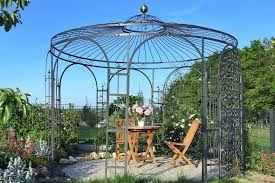 Gartenpavillon Florenz Mit Rankgitter Rosa Pulverbeschichtet Garten Pavillon Florenz Pavillon