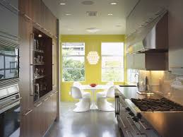 Another way to expand a galley kitchen layout is by allowing the kitchen to extend into nearby living spaces. Galley Kitchen Design Ideas That Excel Galley Style Kitchen Interior Design Kitchen Kitchen Inspiration Modern