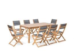 zestaw ogrodowy drewniany 8 osobowy textilene ciemnoszary cesana table exterieur bois jardins en bois ensemble de jardin