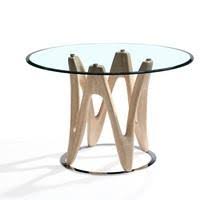 Rectangle/round glass coffee tables are nowadays a trending piece of furniture in most modern homes. Dunic Glass Dining Table Round In Sonoma Oak And Chrome British Shopping Centre Large Selection And Great Prices