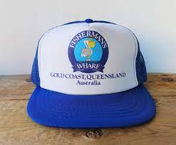Fisherman S Wharf Gulf Coast Queensland Australia Vintage Etsy Vintage Trucker Hats Trucker Hat Fishermans Wharf