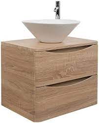 From rustic to modern, we have a wide variety of models for every space and any taste! 600 Vanity Cabinet Light Oak Bathroom Deck Mounted Basin Round Osaka Amazon De Kuche Haushalt