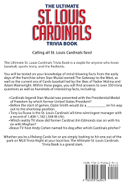 You'll find tonnes of questions sorted by category, whether it's pop culture trivia, geography trivia or history. Buy The Ultimate St Louis Cardinals Trivia Book A Collection Of Amazing Trivia Quizzes And Fun Facts For Die Hard Cardinals Fans Book Online At Low Prices In India The Ultimate St