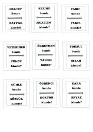 Es Anlamli Kelimeler Bende Kimde Oyun Kartlari Cannur Haznedar Sinif Fikirleri Sinif Okul
