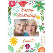 This listing is for an instant digital card download + instant. Happy Birthday Flowers Card Greeting Card Greetings Ie 2000 02845