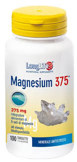 LONGLIFE MAGNESIUM 375 100 TAVOLETTE - INTEGRATORE DI MAGNESIO |  Cosmofarm.it
