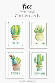 My mom is from the southwest, and her family (well, my family also!) has a cabin in new mexico, so she has always loved that style. Printable Cactus Cards Good Luck Hello Thanks Congrats Printable Postcards Good Luck Cards Creative Bookmarks