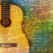 Abstract Green Music Grunge Background Acoustic Guitar Vector Illustration Guitar Guitar Vector Vintage Grunge