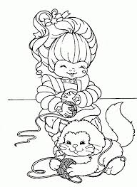 All adorable rainbow brite characters in one book, calm and relaxing coloring activity for rainbow brite lovers with exclusive high quality images. Rainbow Brite And Kitty Brite Coloring Page Free Printable Coloring Pages For Kids