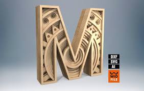 The word ovoid emerged in the early 19th century from the french ovoïde, and latin ovoides, both r. 3d Letter Laser Cutting Files For M Letter Of Etsy