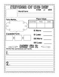 Morning Work Number Of The Day And Daily Fix It Freebie Teaching Math Education Math Math Time