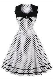 Black And White Dots Frock Pin By Nishimura Chizuru On Vestidos Estilosos In 2020 White Vintage Dress Polka Dress Womens Midi Dresses