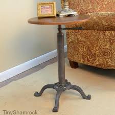 Rustic Industrial Adjustable End Table Vintage Accent Restoration Style Iron New Rustic Industrial End Tables Table