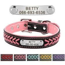 Personalized Braided Leather Collar For Small Medium Large Dogs Personalized Dog Collars Engraved Dog Collar Personalized Leather Dog Collar