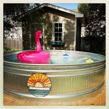 Concrete stock tank fountain rock added. The Top 68 Stock Tank Pool Ideas