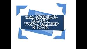 Cara Sederhana Membuat Tulisan Berkedip Di Microsoft Excel 2007 Youtube