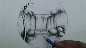 Popular easy pencil sketch of good quality and at affordable prices you can buy on aliexpress. How To Draw Waterfall Scenery Drawing Step By Step Easy Drawing Pencil Youtube