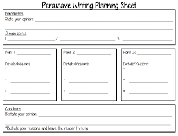 Persuasive Opinion Writing Planning Sheet Writing Planning Sheet Persuasive Writing Writing Planning