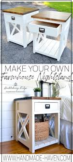 Farmhouse Nightstand With Images Farmhouse Nightstand Farmhouse Furniture Farm House Living Room