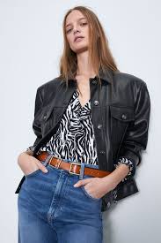 Women S Jackets Zara Australia In 2020 Faux Leather Jackets Faux Shearling Jacket Leather Jacket With Hood