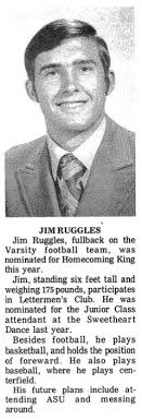 Jim played football, basketball and baseball. He was a real character. RIP,  Jim.
