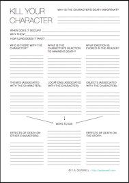 All Worksheets Character Building Worksheets For Writers Kill Your Character In The Right Way At The Righ Book Writing Tips Writing Words Writing Worksheets