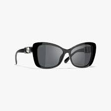 Chanel CH 5445H 501/S4 Women's Black Frame / Gray Lens Butterfly  Sunglasses | eBay