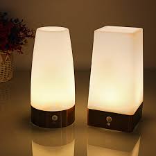 Free shipping for many products! Retro Bedside Table Lamps Wireless Led Table Lamp Battery Powered Pir Motion Sensor Night Light Sensitive Portable Moving Warm White For Kids Room Hallway Wish