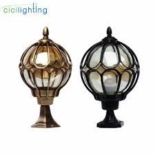 Crystorama, possini, adagio, george kovacs, kichler Outdoor Pillar Lamp Wall Lamp European Globe Door Post Lamp Waterproof Exterior Black Round Ball Garden Yard Pillar Lighting Outdoor Landscape Lighting Aliexpress