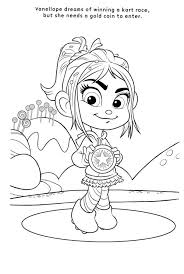 In the new film from the studio walt disney ralph breaks the internet ralph and vanellope go to the magic space of the internet where they are waiting for am. Vanellop And Gold Medal Coloring Page Free Printable Coloring Pages For Kids