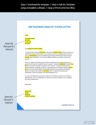 Free Erp Business Analyst Cover Letter Template Word Google Docs Apple Mac Pages In 2020 Lettering Cover Letter Template Marketing Cover Letter